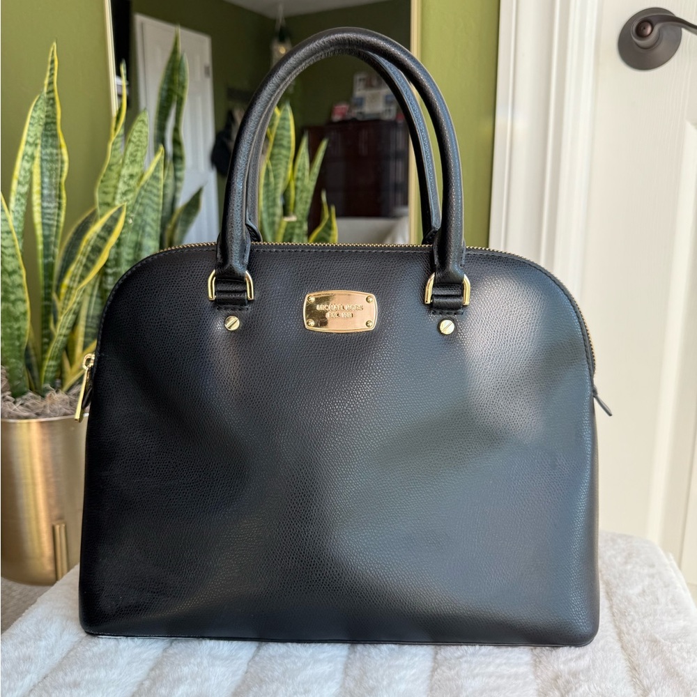 Michael Kors Cindy Dome Leather Satchel